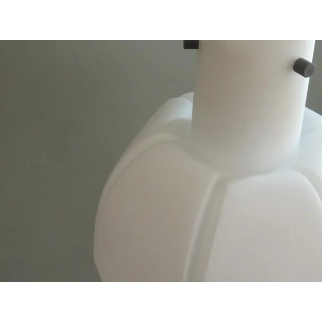 White Opaline Hanging Lamp from Glashütte Limburg, Germany, 1960s For Sale - Image 6 of 17