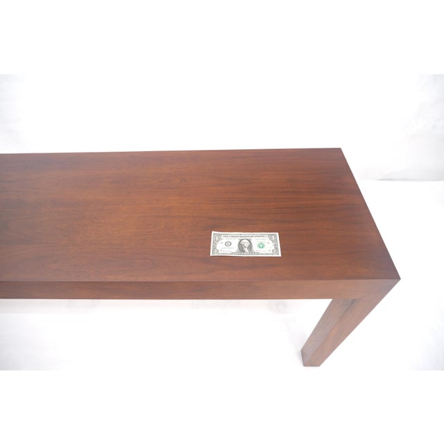 Walnut Mid Century Modern 6' Long Parsons Style Console Sofa Table Baughman MINT For Sale - Image 9 of 13