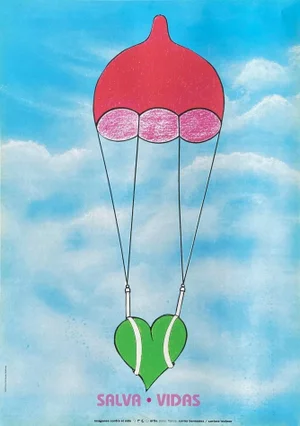 1995 Xavier Bermúdez Salva Vidas Screen Print Poster