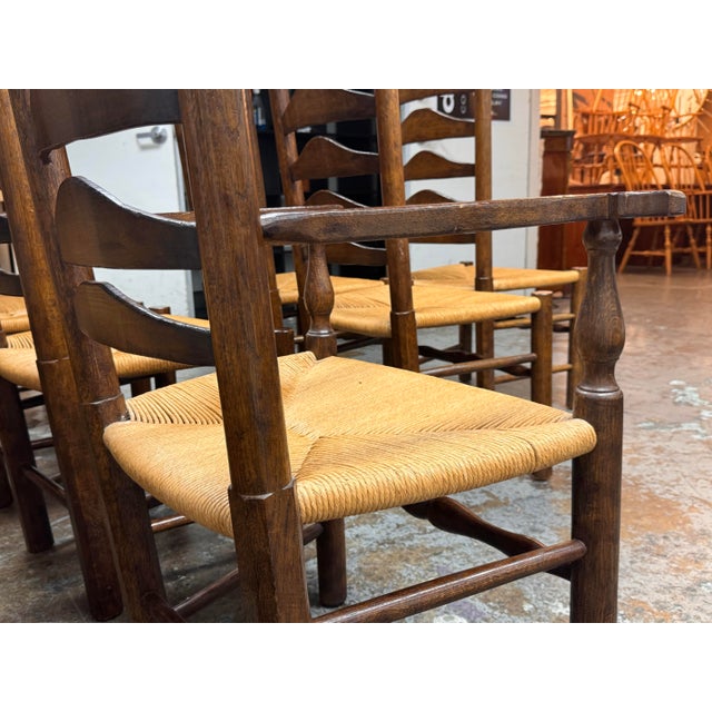 Collection Reproductions Ladder-Back Dining Chairs, Set of Twelve For Sale - Image 9 of 12