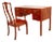 Asian Modern Style Walnut Desk and Chair For Sale
