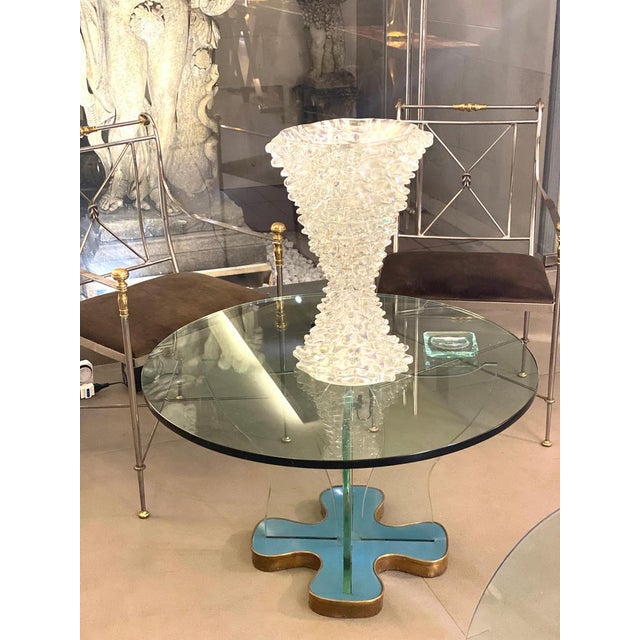 Large Murano Glass Iridescent Rostrato Table Lamp, 1980 For Sale - Image 11 of 15