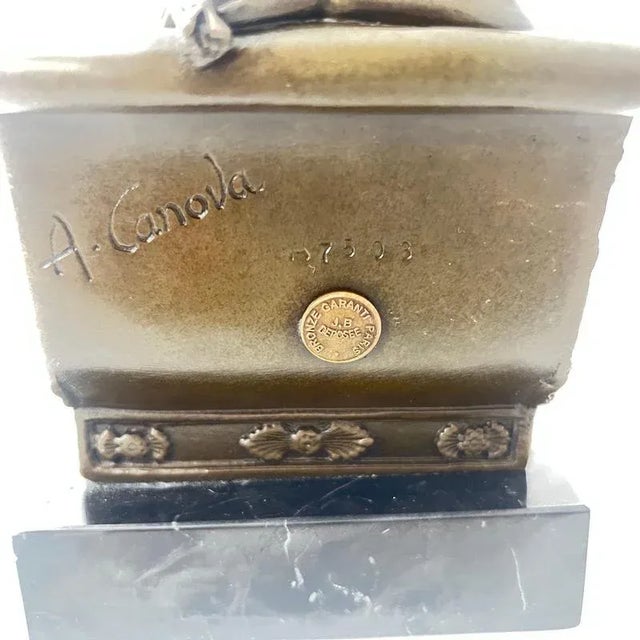 After A. Canova, P. Bonaparte as Venus Victrix, Paris, 1900s, Bronze Sculpture For Sale - Image 11 of 14