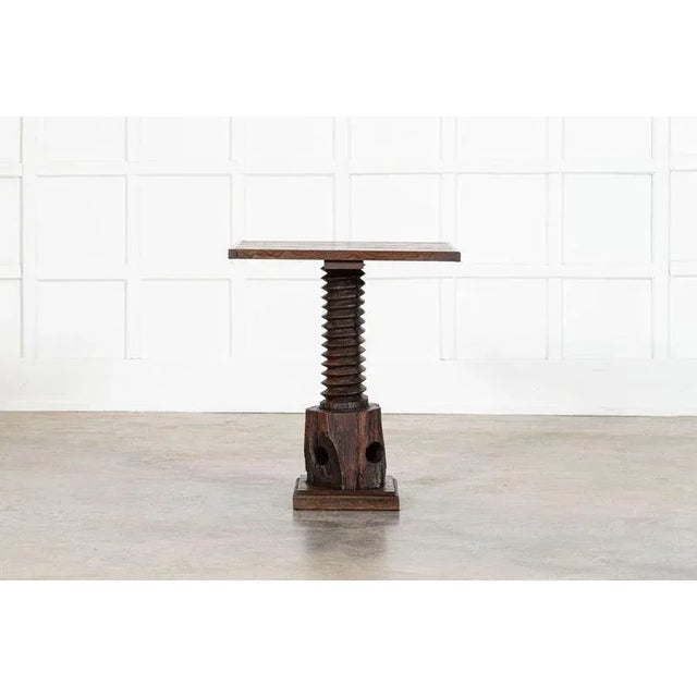 Wood French Elm Corkscrew Side Table, 1900s For Sale - Image 7 of 14