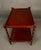 Mahogany classic English style Hepplewhite style side table with brass casters and turned legs, made by the high-end...