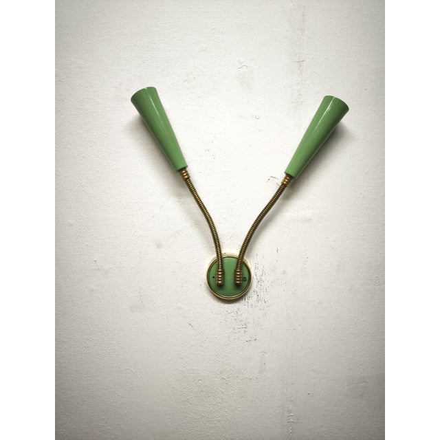 Mid-Century Modern Sputnik Two-Light Wall Lamp with Adjustable Arms, 1960s For Sale - Image 3 of 9