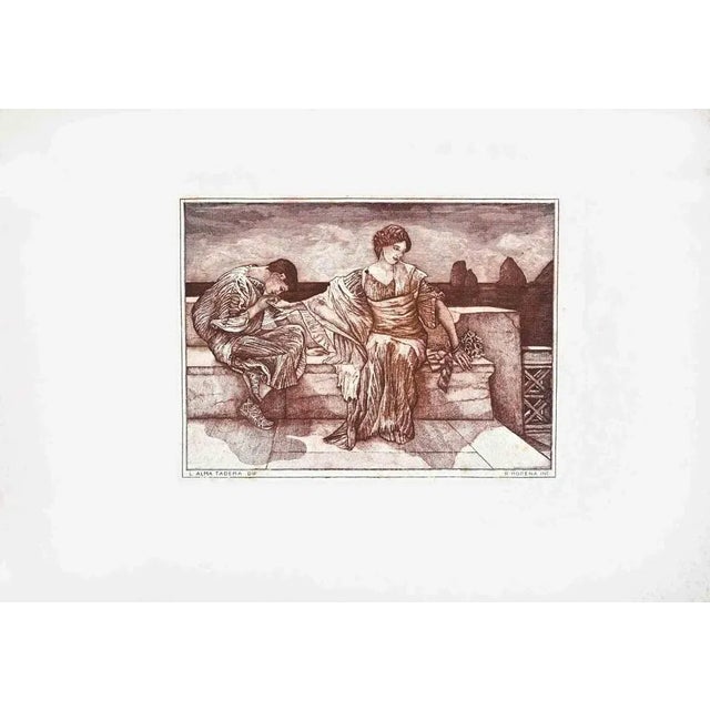 The Kiss is an original etching, realized by Riccardo Morena after Lawrence Alma-Tadema in the 20th Century. The status of...