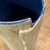 Textured Cream & Ochre Prem Vase with Blue Color Inside For Sale - Image 9 of 10
