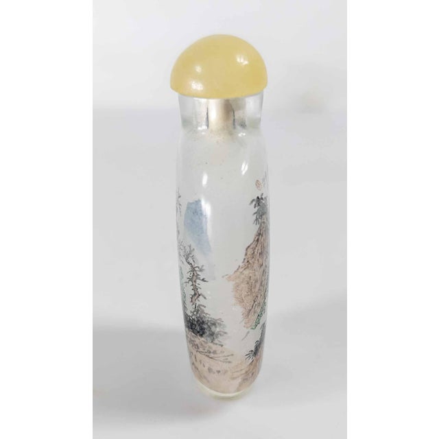 Mid 20th Century Mid-Century Chinese Inside Reverse Painted Snuff Bottle Signed For Sale - Image 5 of 9