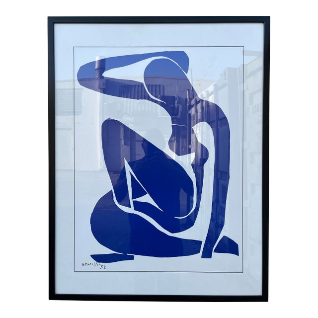 Large Vintage Henry Matisse "Blue Nude Iii" Framed Reproduction. Circa 1980s. For Sale