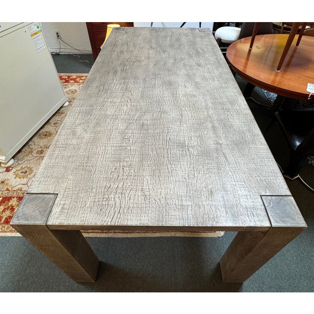 Restoration Hardware Restoration Hardware Reclaimed Oak Wood Dining Table For Sale - Image 4 of 12