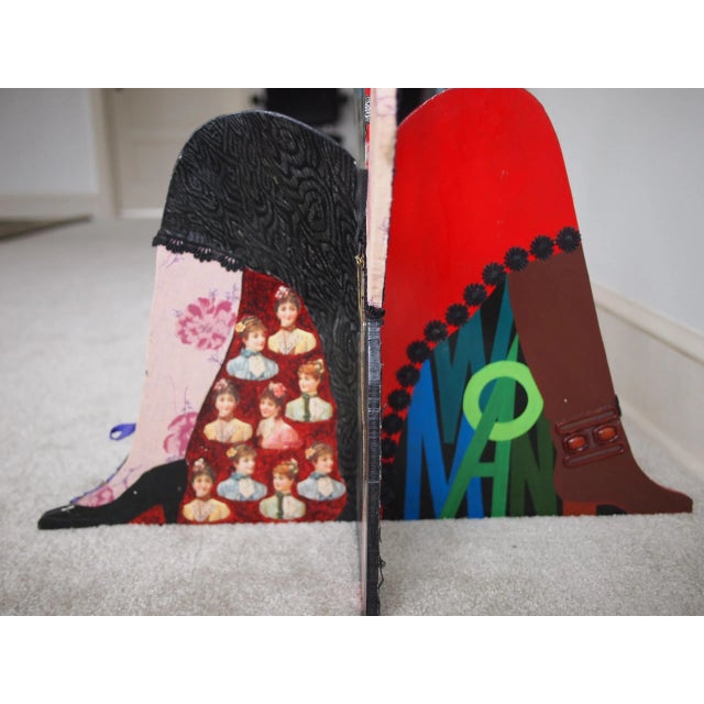 1980s 1980s Original Arona Reiner Mid-Century Modern Postmodern Surrealist Plastic Portrait Female 3-D Double-Sided Sculpture For Sale - Image 5 of 7