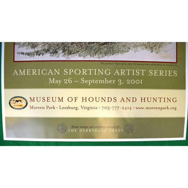 Sz: 24"H x 18"W "The Last Fence" Pastel & Ink, 1928 Published by Museum Of Hounds And Hunting Suitable for framing Poster...