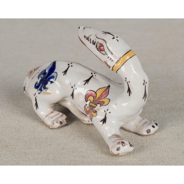 Ceramic 19th Century French Desvres Fourmaintraux Freres Faience Salamander For Sale - Image 7 of 10