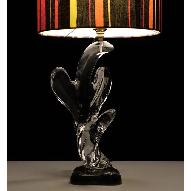 1960s Cactus Table Lamp in Crystal Glass from Vannes the Chatel, France, 1960s For Sale - Image 5 of 8