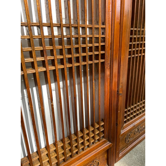 Mid 19th Century Chinese Antique Carved Panel Wall Hanging Set of 5 For Sale - Image 4 of 7