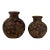 Pair of Vintage Mid-Century Modern Ceramic Sculptural Vase Jars With Hand Formed Polkadots For Sale