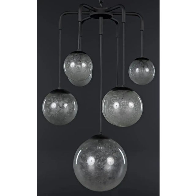 NOIR Artemis Chandelier, Iron with Black Finish For Sale In Los Angeles - Image 6 of 7