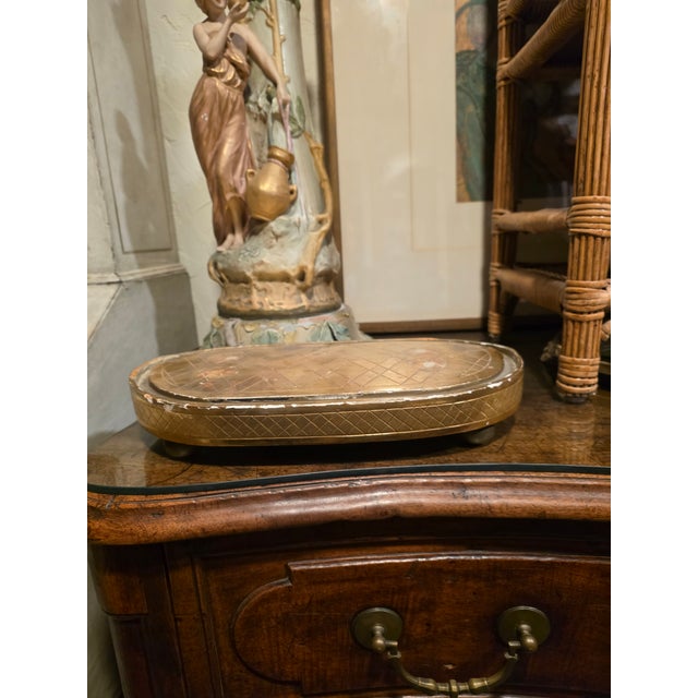 French Antique Oblong Giltwood Dome Plateau For Sale - Image 3 of 12