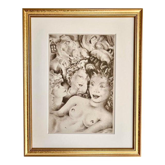 1937 Mariette Lydis Parisian Women Lithograph For Sale