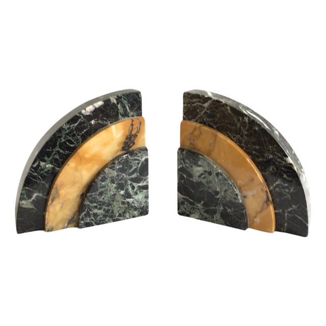 1930s Art Deco Marble Bookends - a Pair For Sale