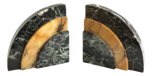 1930s Art Deco Marble Bookends - a Pair