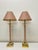A set of graceful table lamps from the 1970s, Kullman Netherlands. The lamps have an elegant slim design with a classic...