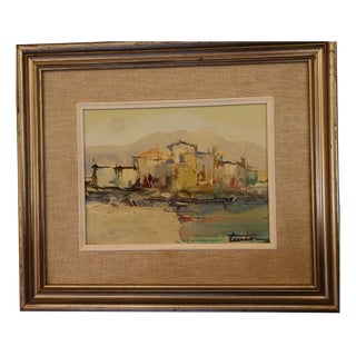 Bruno Tintori, Houses in Versilia, 1975, Oil Painting, Framed For Sale