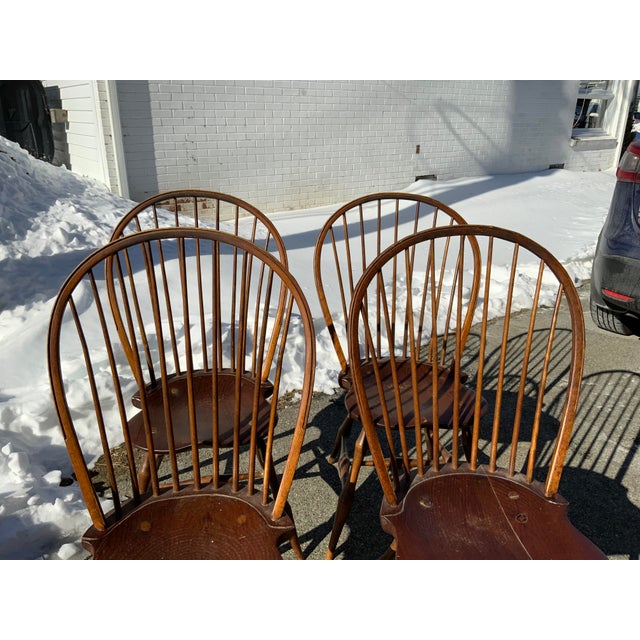 20th Century Dr Dimes Hoop Back Windsor Chairs Set of Four For Sale - Image 10 of 17