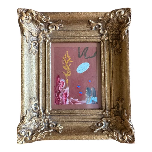 2025 Bold Ak Hardeman Abstract Painting in Antique French Frame For Sale