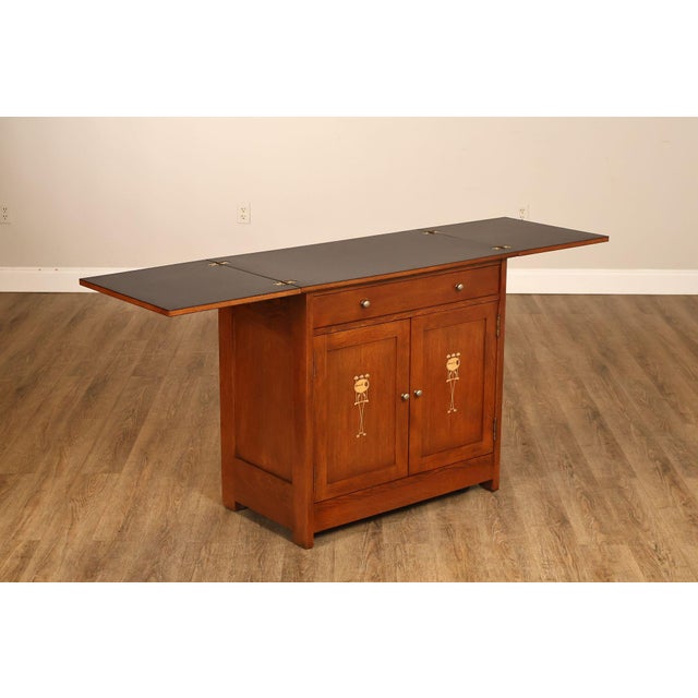 Stickley Stickley Mission Collection Oak Harvey Ellis Inlaid Server For Sale - Image 4 of 18