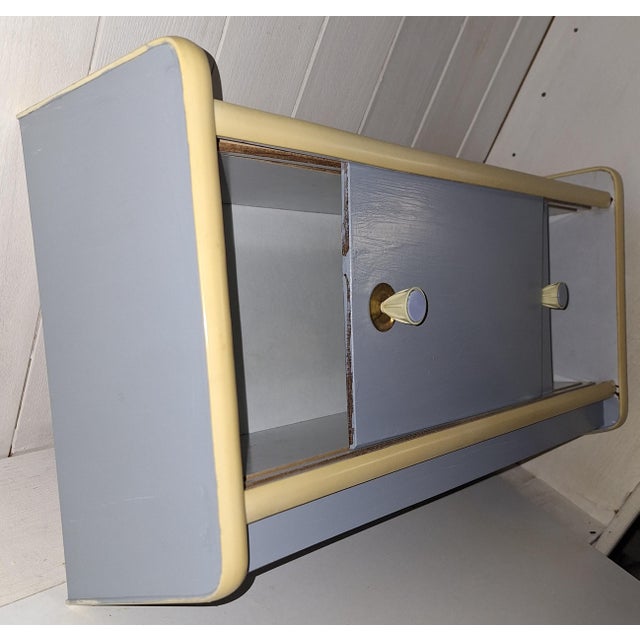 Blue Small Mid-Century Modern Wall Cabinet, 1950s For Sale - Image 8 of 9