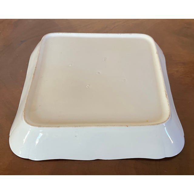 Antique Late 18th Century French Louis XVI Old Paris Porcelain Square Dish With Yellow Glaze For Sale - Image 13 of 13