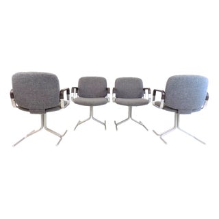 150 Conference Chairs by Herbert Hirche for Mauser Werke Waldeck, 1960s, Set of 4 For Sale