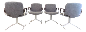 150 Conference Chairs by Herbert Hirche for Mauser Werke Waldeck, 1960s, Set of 4