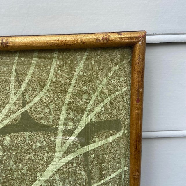 Absolutely stunning Lee Edward’s signed oil painting with muted colors or green and peach. Beautifully-framed with a soft...