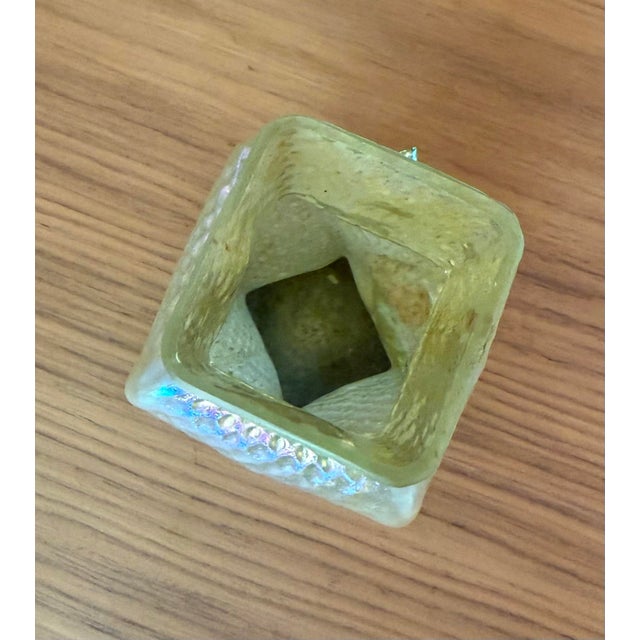 Early 20th Century Antique Art Nouveau Iridescent Art Glass Vase | Applied Floral Prunts | Kralik Style | C. 1900–1920 For Sale - Image 5 of 6