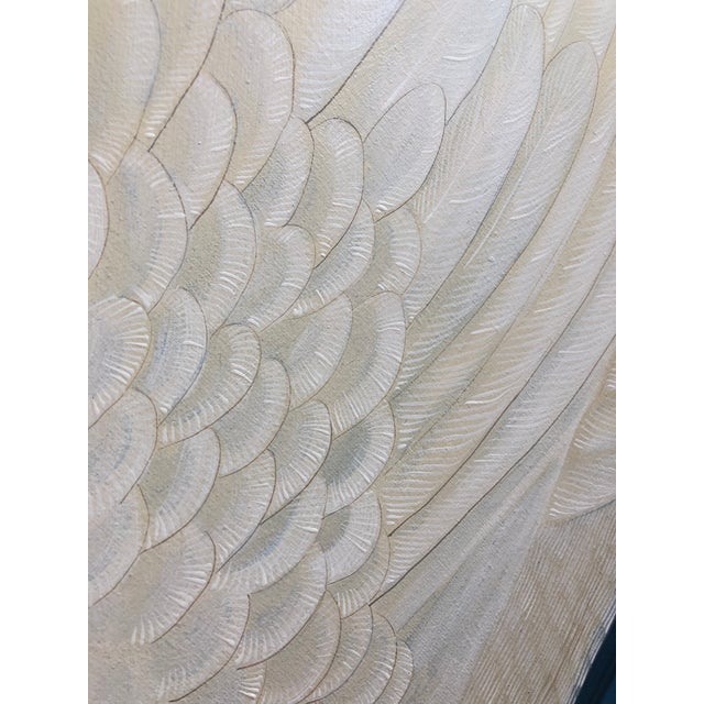 Traditional "Swan and Only" Contemporary Blue and White Chinoiserie Painting by Allison Cosmos For Sale - Image 3 of 7