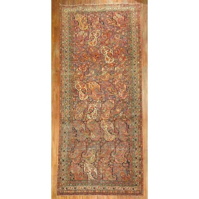 Early 20th Century Zabihi Collection Persian Corridor Carpet - 6'5" x 15'10" For Sale - Image 9 of 10
