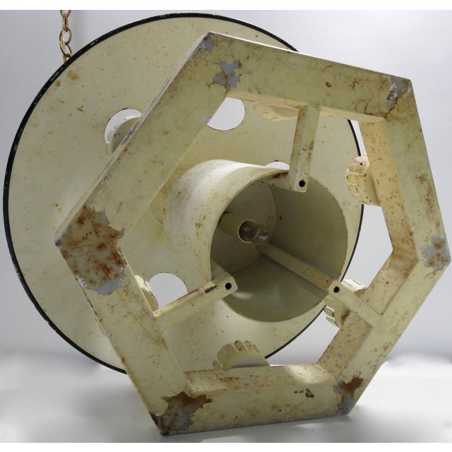 1930s Mid-Century French Tole Metal Chandelier For Sale - Image 5 of 11