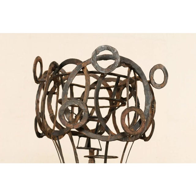 Tall French Sculptural Iron Abstract Art Piece, Circa 1930s-1940s For Sale In Atlanta - Image 6 of 12