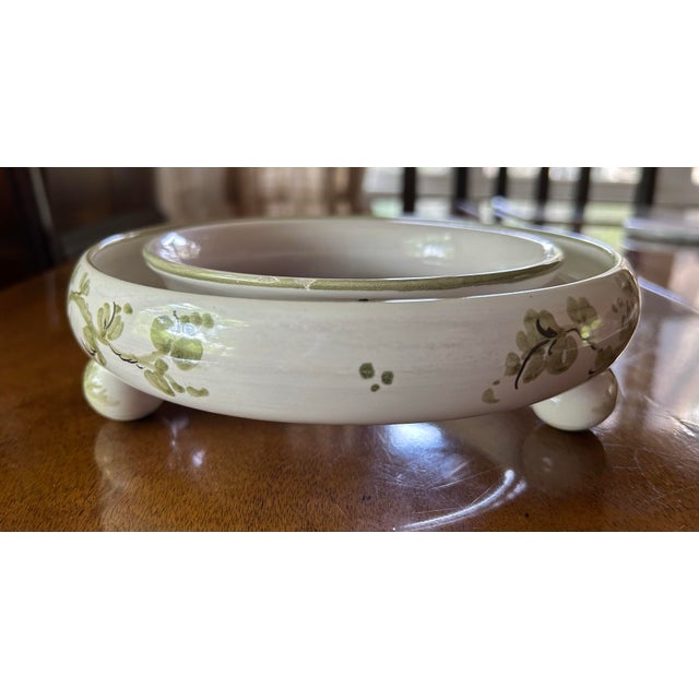 Ceramic Vintage Ulmer Keramik Round Frog Vase West Germany Hand Painted 8" For Sale - Image 7 of 7
