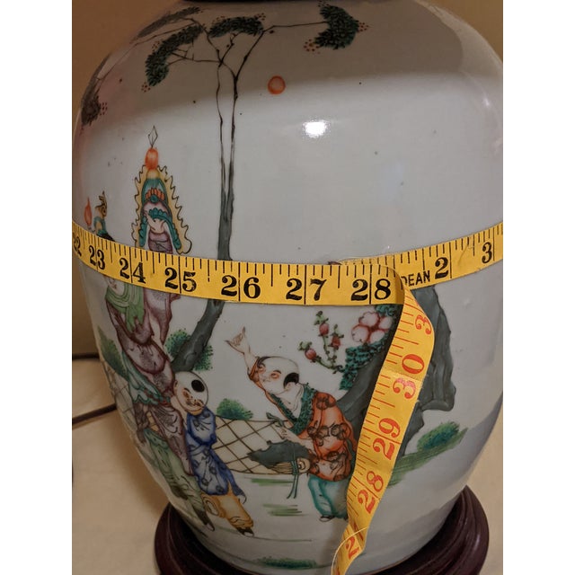 Wood Antique Late 19th Century Chinese Lamps - a Pair For Sale - Image 7 of 12