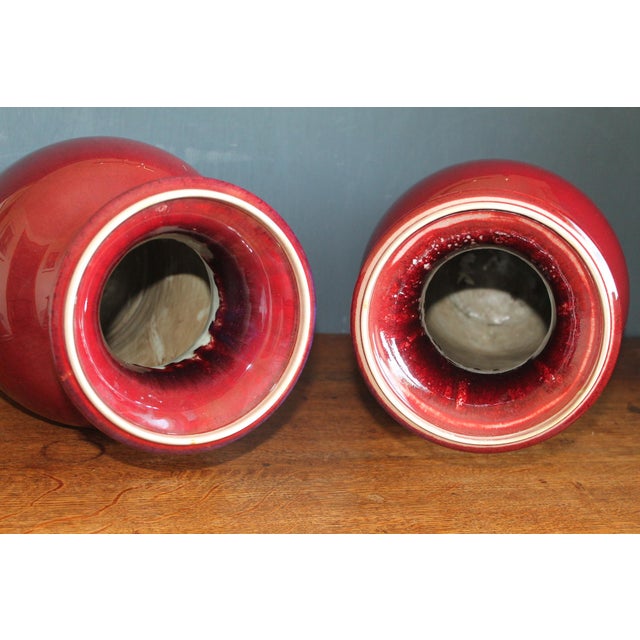 Chinese Early Qing Dynasty Sang De Boeuf Vases, Set of 2 For Sale - Image 12 of 18