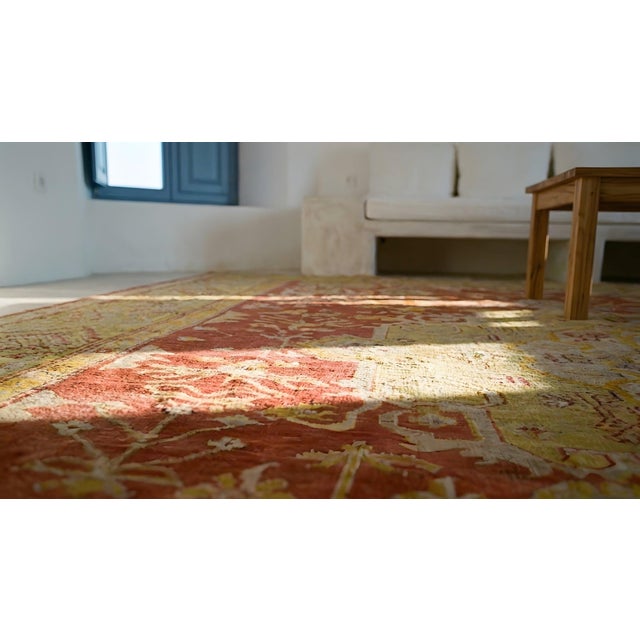 Late 19th Century Turkish Oushak Carpet ( 9' x 12' - 270 x 365 cm ) For Sale - Image 10 of 12