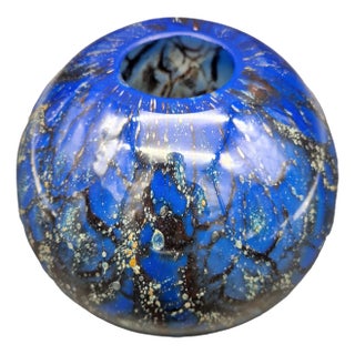 Art Deco Blue Ball Vase from WMF, 1930s For Sale