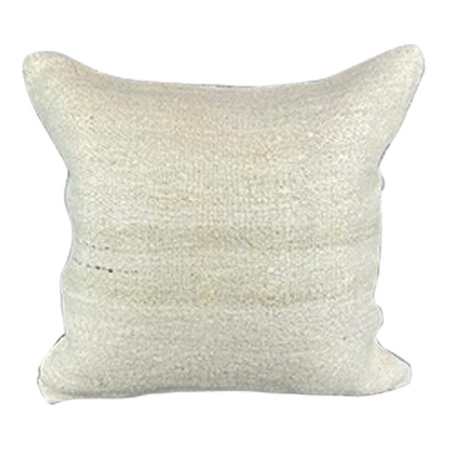 20 x 20 Hemp Pillow Turkish Cushion Natural Grayish White Pillow Cushion Cover For Sale