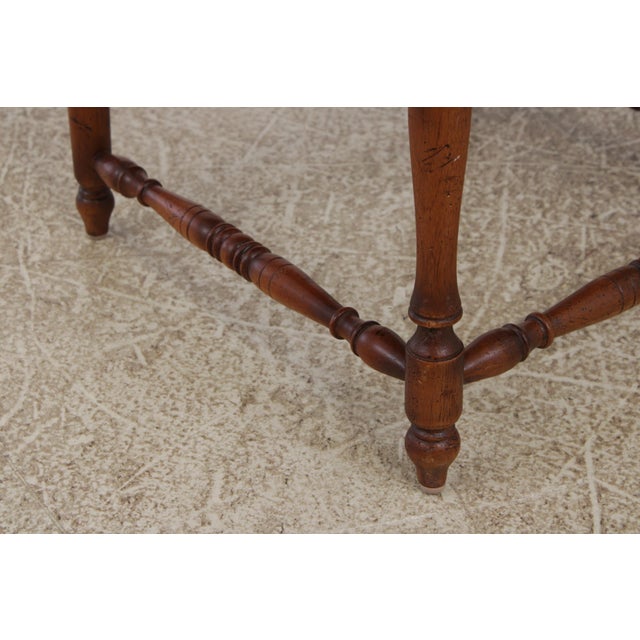 Country French Rush Seat Bench For Sale - Image 9 of 15