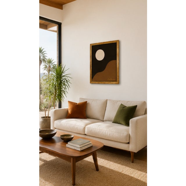 Textile Moon Melt Modern Painting, Framed by Bryan Boomershine For Sale - Image 7 of 10