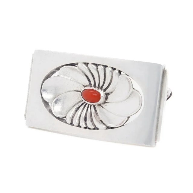 Vintage Georg Jensen Sterling Silver & Carnelian Brooch No. 269 For Sale In Philadelphia - Image 6 of 12